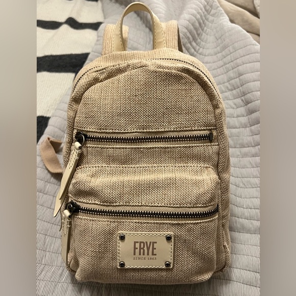 Frye mini backpack FRYE Khaki Lena Leather Perferated Mini | Mercari main image 4